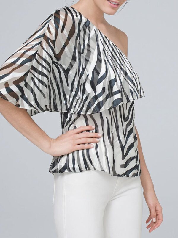 Print Tie Neck Top